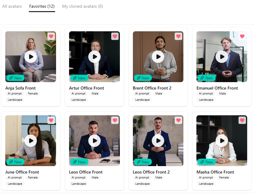 Save avatars to your favorites