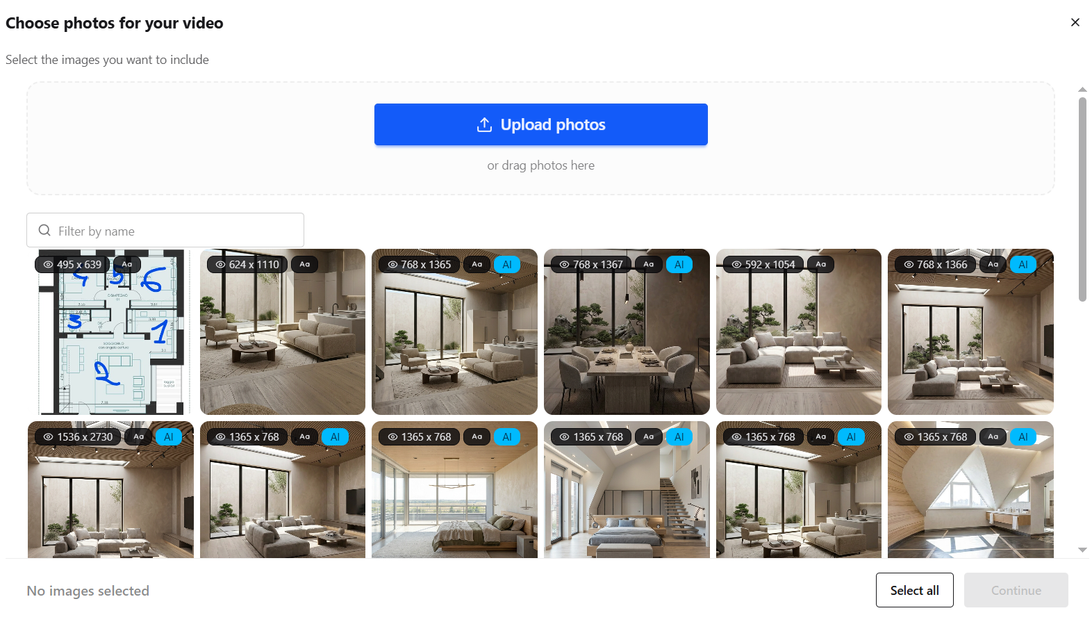 Upload images